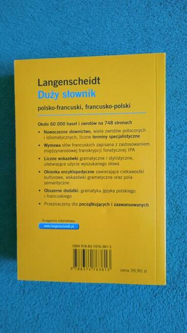 Duży słownik polsko - francuski, francusko - polski
