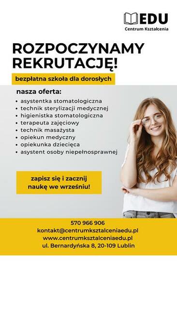 Higienistka stomatologiczna - bezpłatna szkoła policealna