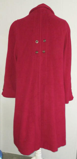 czerwony płaszcz C&A your sixth sense 2/3 XL