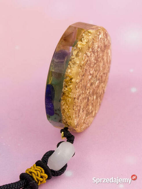 Piękny Naszyjnik Ametyst Agat Awenturyn Sześcian Metatrona