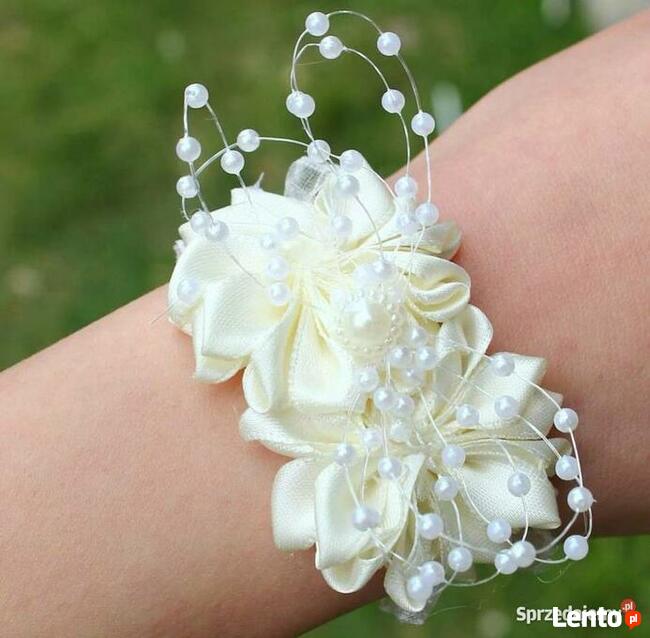 Komunijny Ślubny BUKIET ze SZTUCZNYCH RÓŻ Komunia Piękny