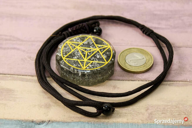 NASZYJNIK TALIZMAN LABRADORYT WISIOR AMULET MIEDŹ PREZENT