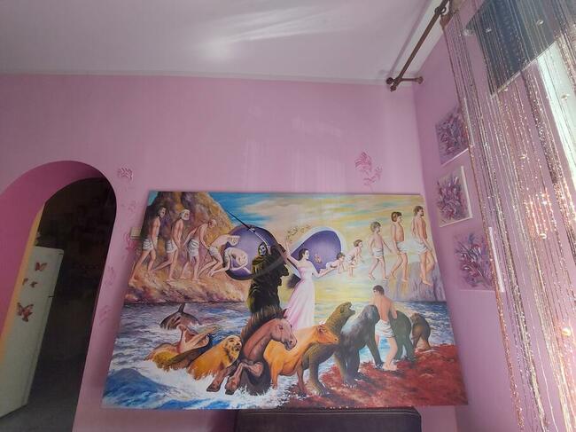 REINKARNACJA obraz olejny bardzo duży