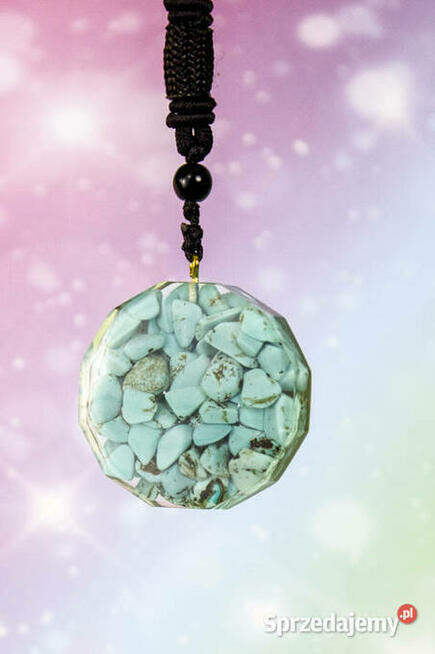 NASZYJNIK WISIOR TURKUS DRZEWO ŻYCIA MIEDŹ PREZENT AMULET