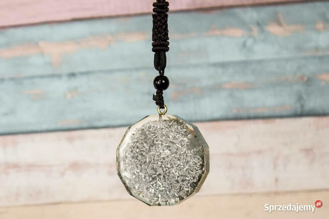 NASZYJNIK TALIZMAN LABRADORYT WISIOR AMULET MIEDŹ PREZENT