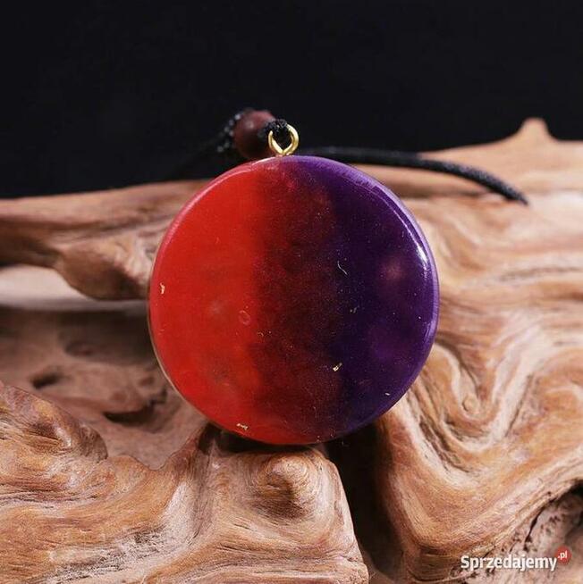 PIĘKNY NASZYJNIK ORGONIT TYGRYSIE OKO KWIAT LOTOSU TURKUS OM