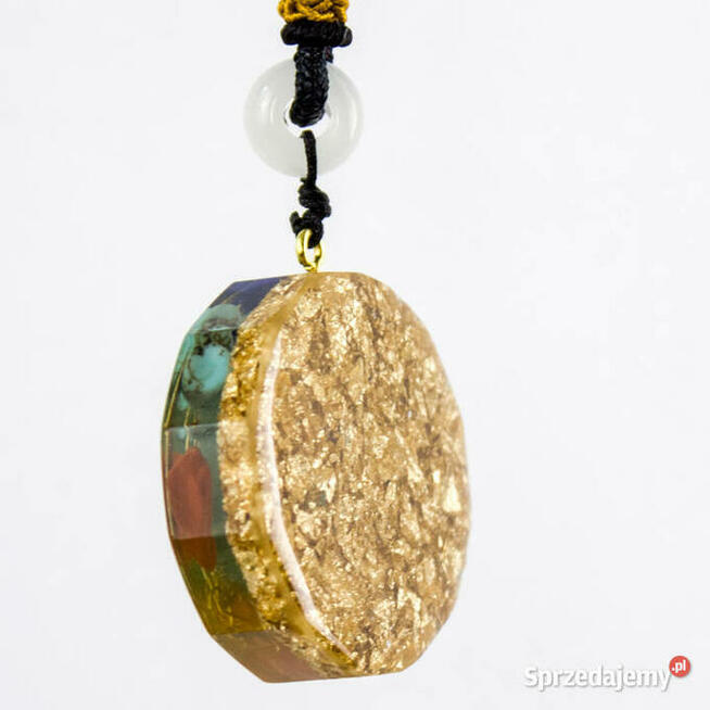 Piękny Naszyjnik Ametyst Agat Awenturyn Sześcian Metatrona