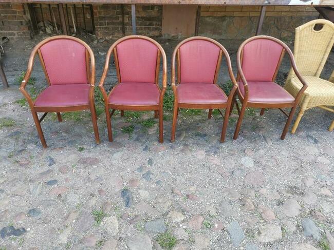 Krzesła z podlokietnikami na taras 4szt