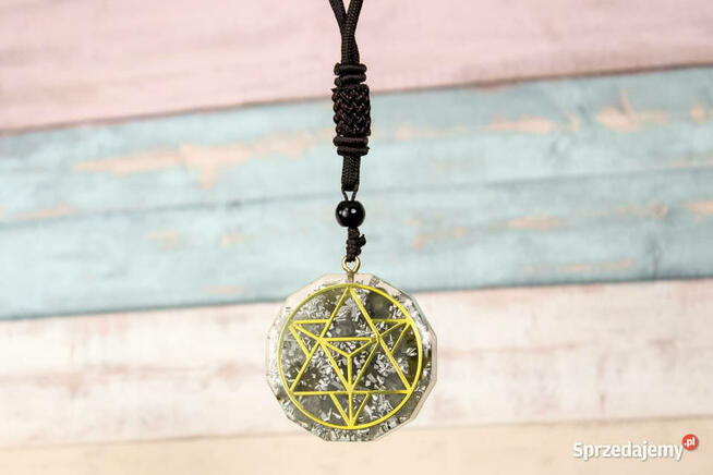 NASZYJNIK TALIZMAN LABRADORYT WISIOR AMULET MIEDŹ PREZENT