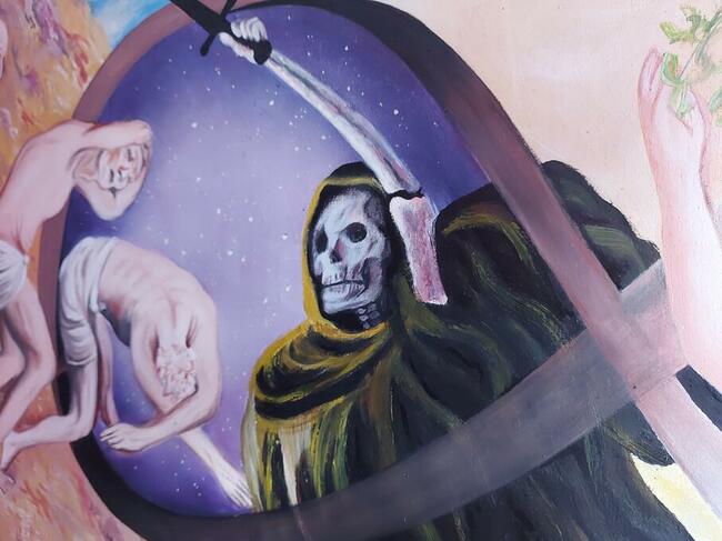 REINKARNACJA obraz olejny bardzo duży