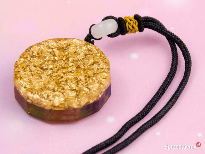 Piękny Naszyjnik Ametyst Agat Awenturyn Sześcian Metatrona