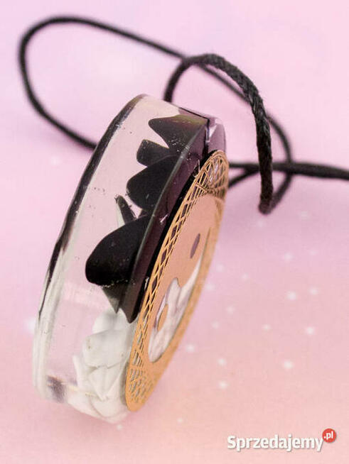 Piękny naszyjnik Yin Yang Obsydian Howlit Prezent Urodziny