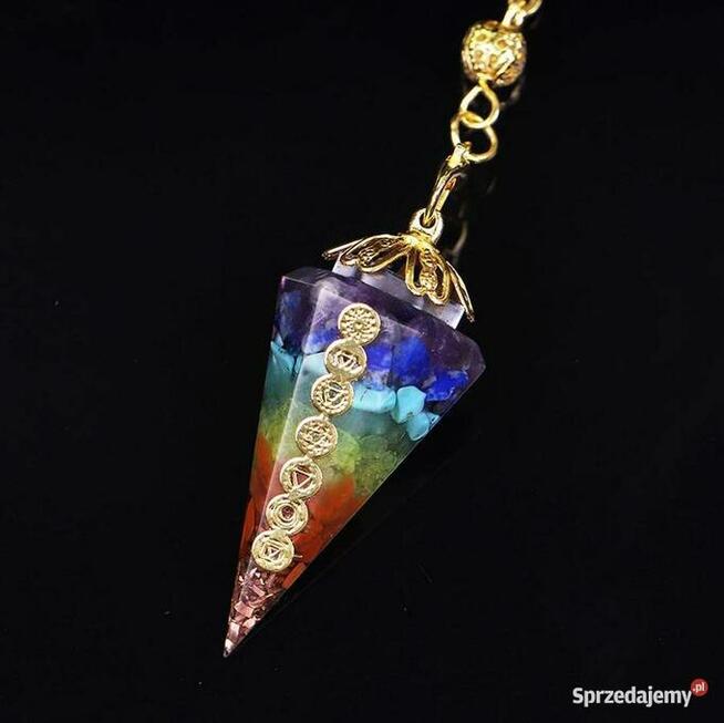 Wisiorek Amulet Wahadełko Orgonit Czakra Ametyst Lazury