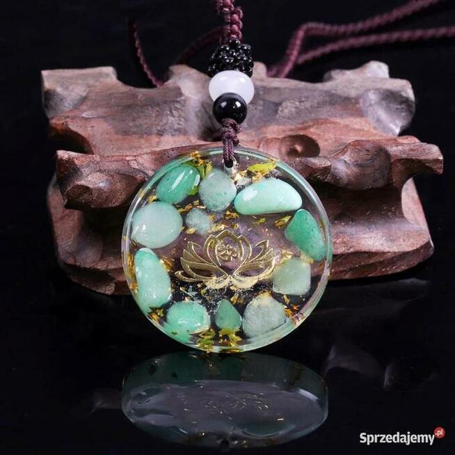 PIĘKNY NASZYJNIK WISIOR ORGONIT PIĘKNY PREZENT AWENTURYN OM