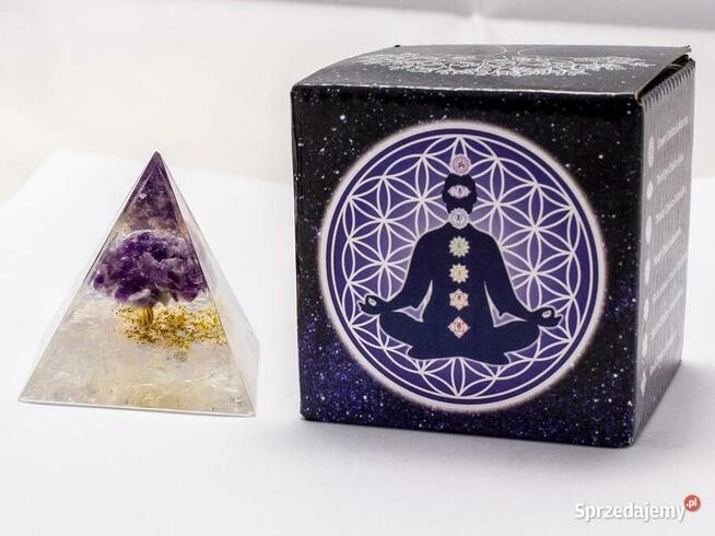 PIRAMIDKA ORGONIT KRYSZTAŁ AMETYST MEDYTACJA REIKI PREZENT