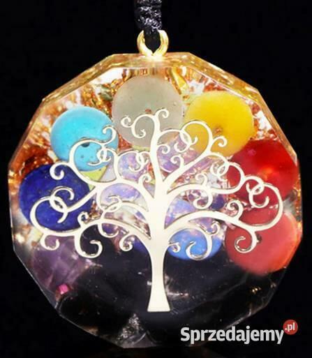 Piękny Orgonit Naszyjnik Kryształ Agat Jaspis Miedź Prezent