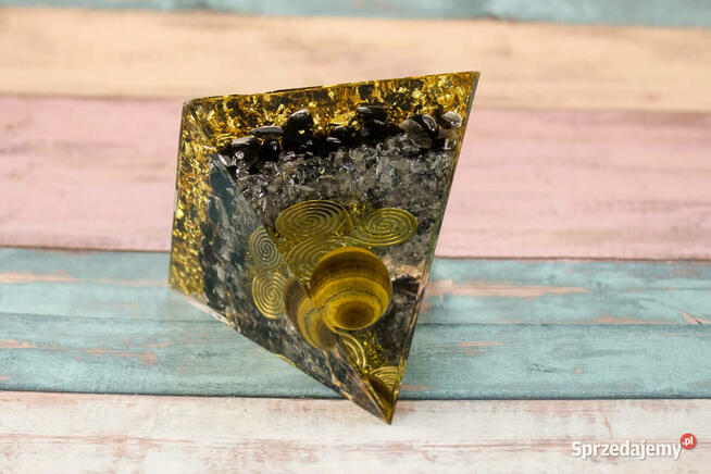 Piramidka Orgonit Tygrysie Oko Miedź Kryształ Odpromiennik