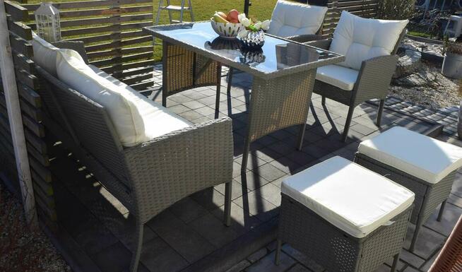 zestaw technorattan ODESSA sofa 3 2szt fotel 2szt pufa popi