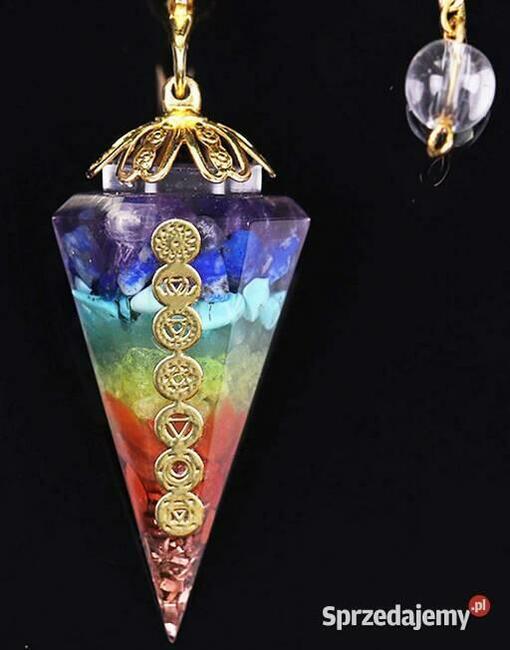Wisiorek Amulet Wahadełko Orgonit Czakra Ametyst Lazury