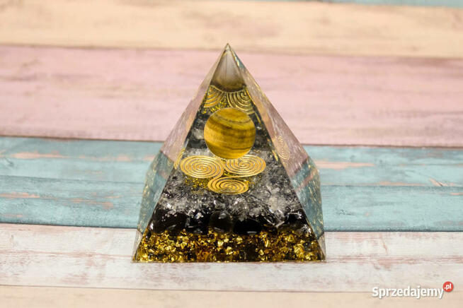 Piramidka Orgonit Tygrysie Oko Miedź Kryształ Odpromiennik