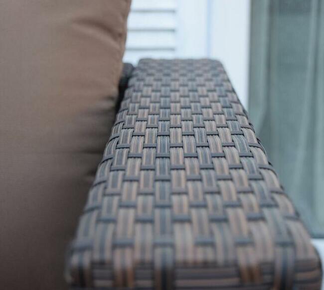 BORNEO brąz technoratan sofa fotel pufa