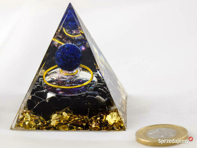 PIRAMIDKA ORGONIT ODPROMIENNIK 5G ŻYWICA LAZURYT OBSYDIAN