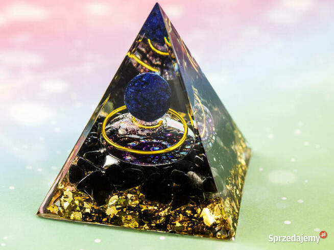 PIRAMIDKA ORGONIT ODPROMIENNIK 5G ŻYWICA LAZURYT OBSYDIAN