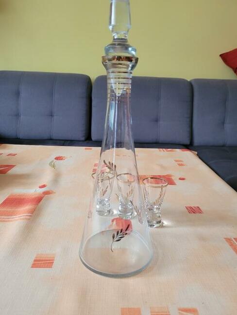 KARAFKA przedwojenna antyk super stan- złote dodatki