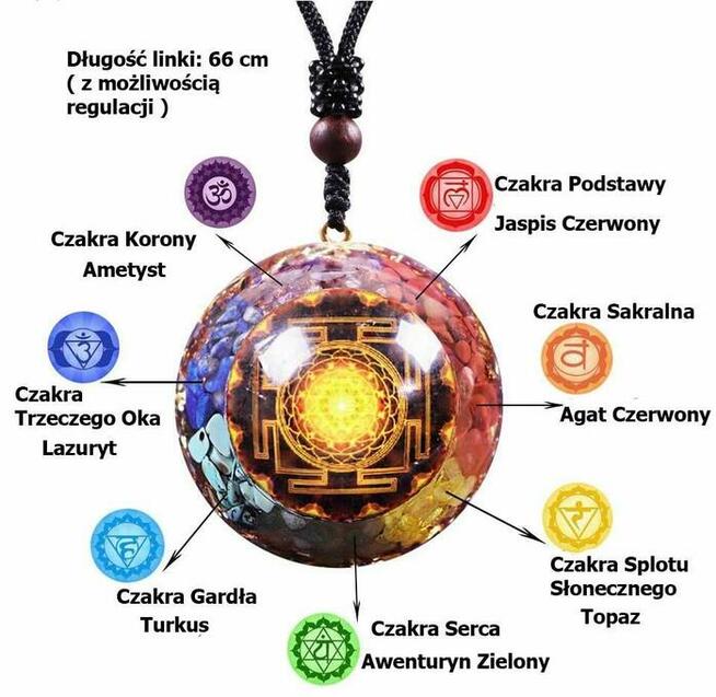 Piękny Naszyjnik Amulet Turkus Ametyst Lapis Lazuli Agat