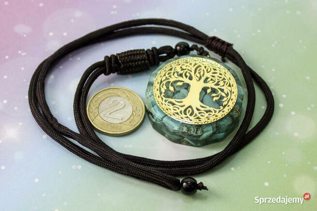 NASZYJNIK WISIOR TURKUS DRZEWO ŻYCIA MIEDŹ PREZENT AMULET