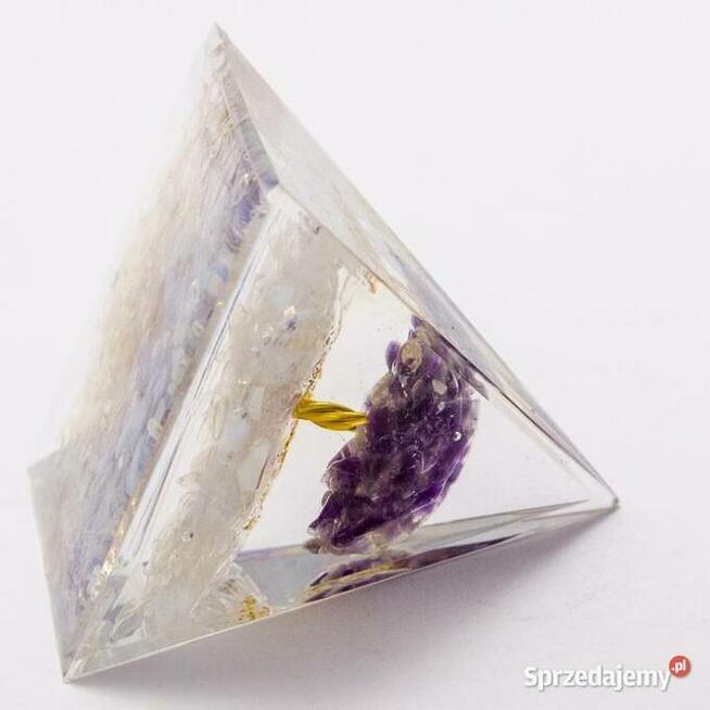 PIRAMIDKA ORGONIT KRYSZTAŁ AMETYST MEDYTACJA REIKI PREZENT
