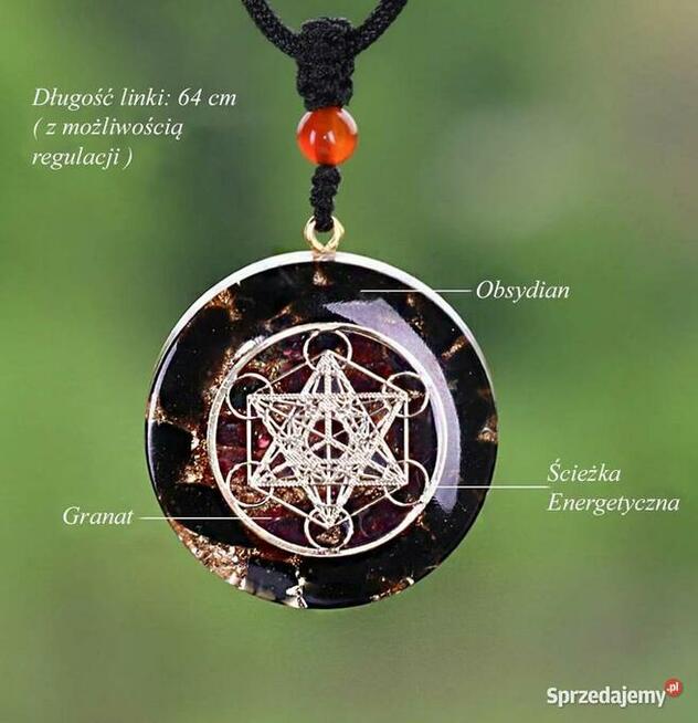 NASZYJNIK WISIOR ORGONIT LABRADORYT OCHRONA SIŁA WIARA