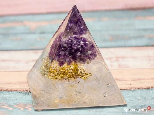 PIRAMIDKA ORGONIT KRYSZTAŁ AMETYST MEDYTACJA REIKI PREZENT