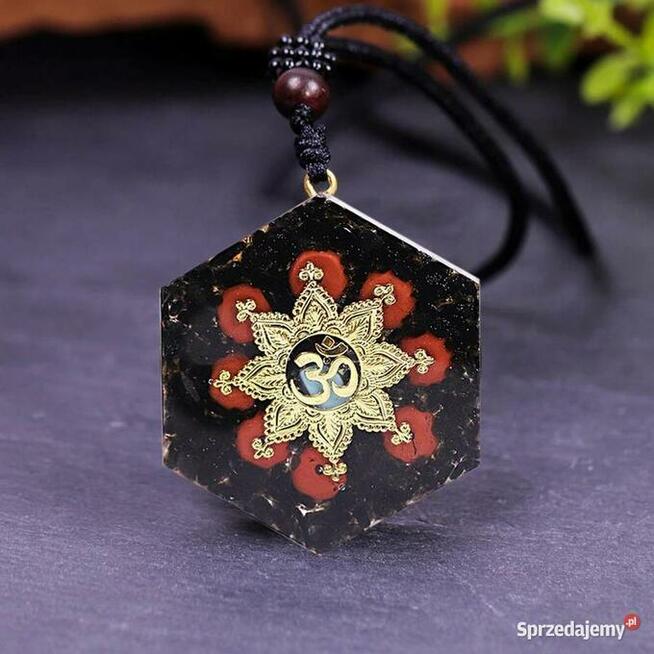 Naszyjnik Orgonit Damski Męski Wisiorek Obsydian Jaspis