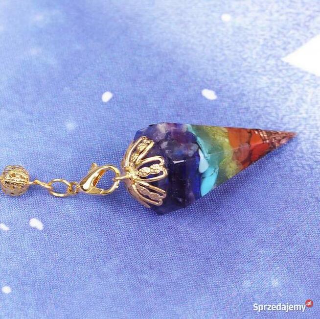 Wisiorek Amulet Wahadełko Orgonit Czakra Ametyst Lazury