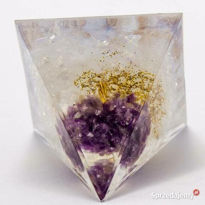 PIRAMIDKA ORGONIT KRYSZTAŁ AMETYST MEDYTACJA REIKI PREZENT