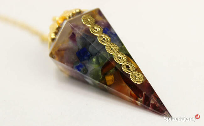 Wahadło Orgonit Żywica Ametyst Lazuryt Agat Medytacja