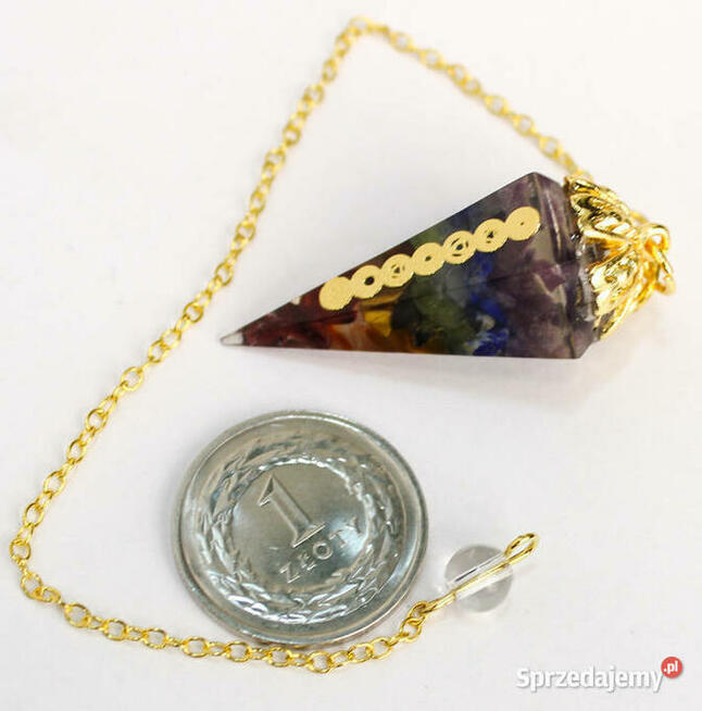 Wahadło Orgonit Żywica Ametyst Lazuryt Agat Medytacja