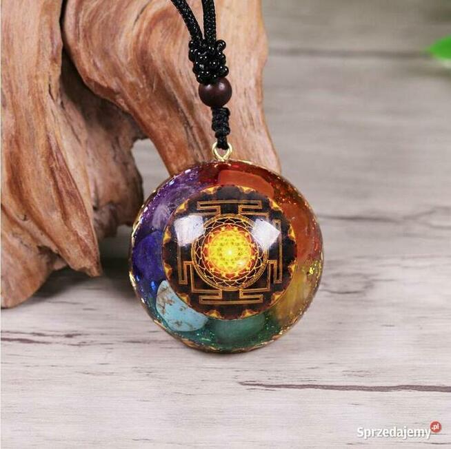 Naszyjnik Orgonit Rainbow 7 Czakr Turkus Ametyst Jaspis Agat