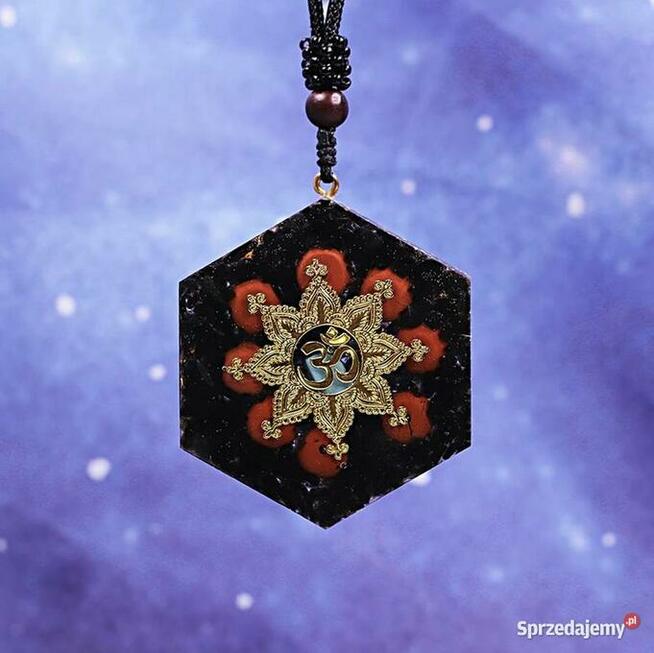 Naszyjnik Orgonit Damski Męski Wisiorek Obsydian Jaspis