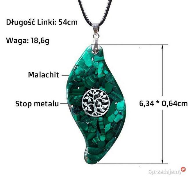 Naszyjnik Orgonit Piękny Różowy Kwarc Melting Stone Miedź