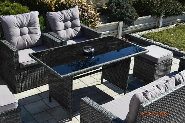 zestaw mebli ogrodowych technorattan Boston 2+1+2+stolik