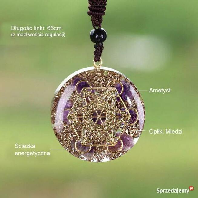 Orgonit Naszyjnik Wisiorek Wieża Eiffla Oko tygrysie Piękny