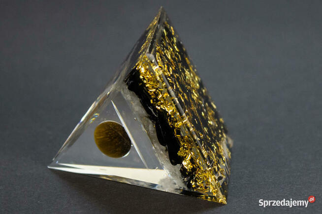Piramidka Orgonit Tygrysie Oko Miedź Kryształ Odpromiennik