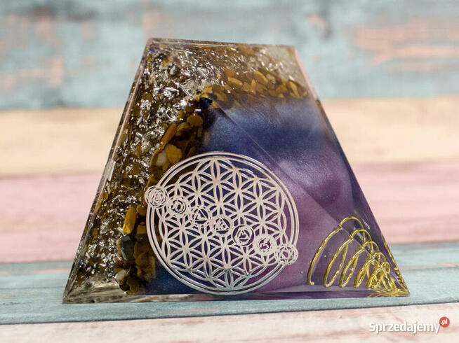PIRAMIDKA ORGONIT FENG SHUI PREZENT TYGRYSIE OKO 5cm PREZENT