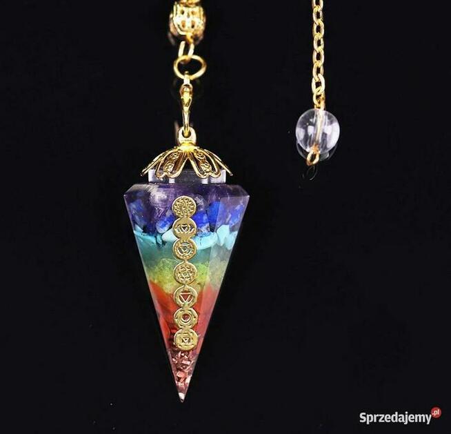 Wisiorek Amulet Wahadełko Orgonit Czakra Ametyst Lazury