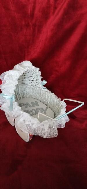 wózeczek z papierowej wikliny