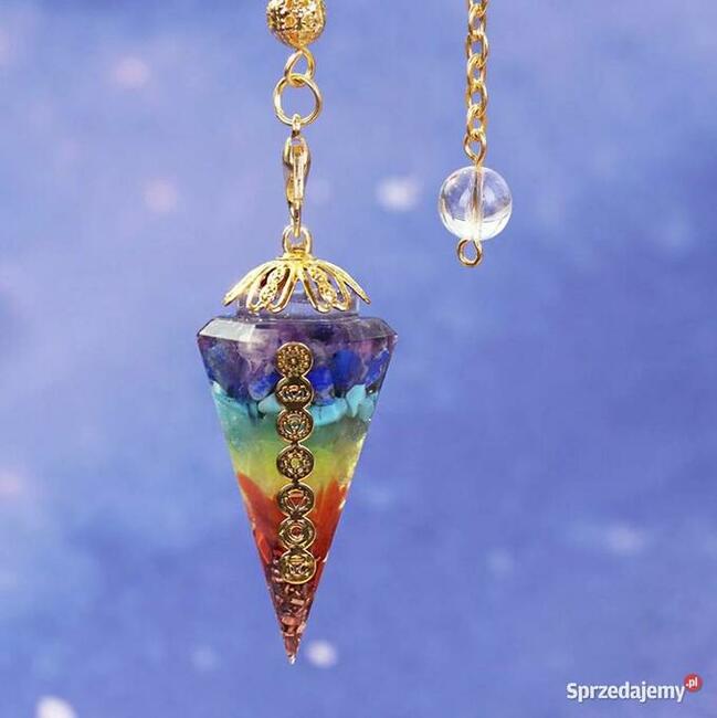 Wisiorek Amulet Wahadełko Orgonit Czakra Ametyst Lazury