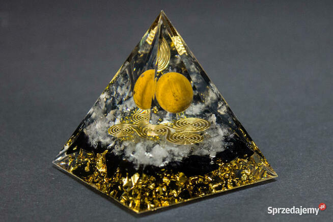 Piramidka Orgonit Tygrysie Oko Miedź Kryształ Odpromiennik
