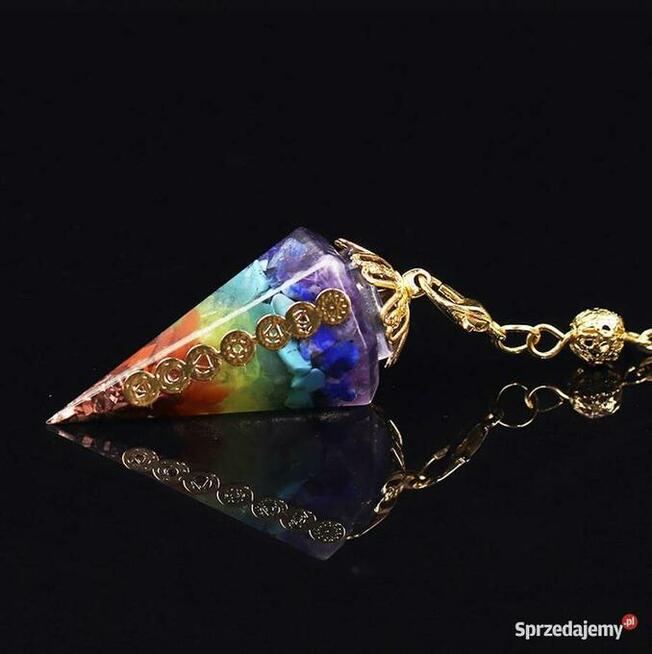 Wisiorek Amulet Wahadełko Orgonit Czakra Ametyst Lazury
